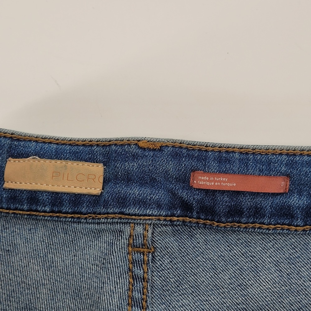 Pilcro The Demilune Boot Jeans Womens 27 Blue Denim Bootcut Anthropologie - Picture 3 of 8